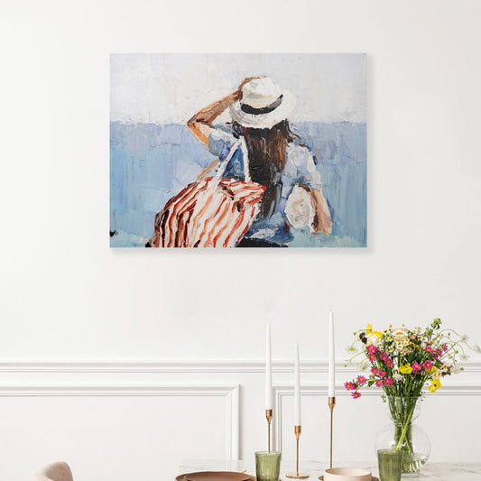 DFOLS Beach Vacation Dreams Canvas Wall Painting – Coastal Abstract Art