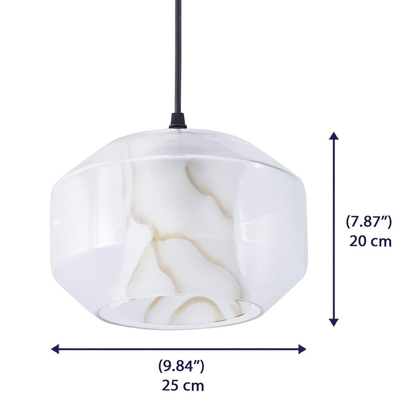 DFOLS Ada Glass Hanging Pendant Light – Modern Clear Finish