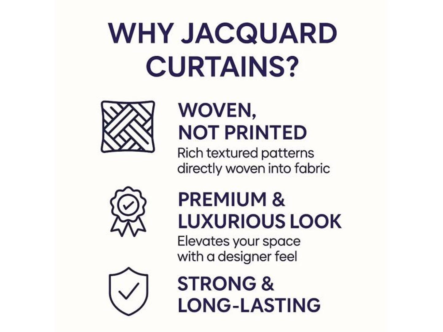 DFOLS Cannon Designer Jacquard Blackout Curtains โ Premium Woven Door Curtain Set