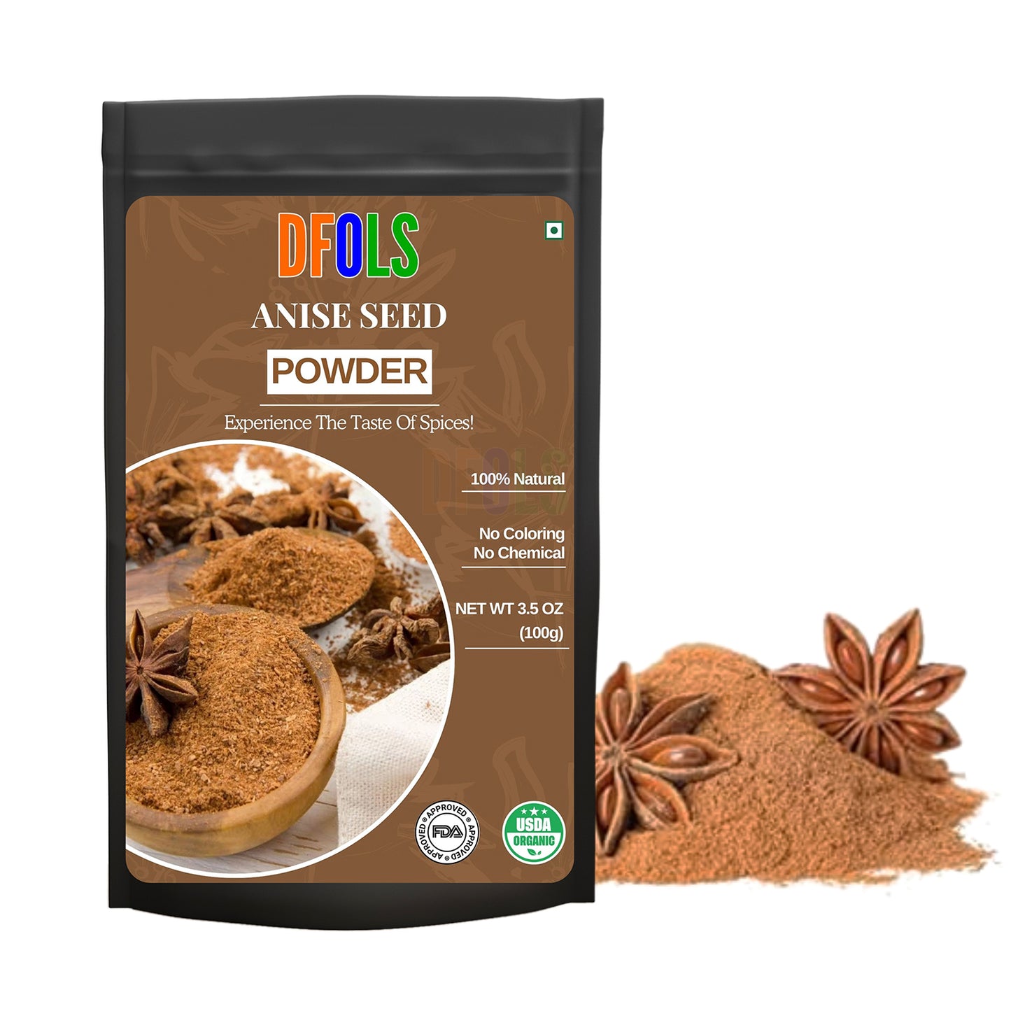 dfols Star Anise Powder 100g (3.5oz / 0.22lb) Pure Natural Indian Spice – スターアニスパウダー