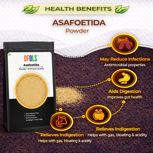 Dfols Asafoetida Powder 100g (3.5oz / 0.22lb) Pure Natural Indian Spice – ヒングパウダー
