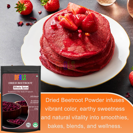 DFOLS Dried Beetroot Whole Spice – Premium Quality Natural Ingredient 0.22lb 3.5oz 100g ビートルート