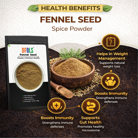 Dfols Fennel Seed Powder 100g (3.5oz / 0.22lb) Pure Natural Indian Spice – フェンネルパウダー