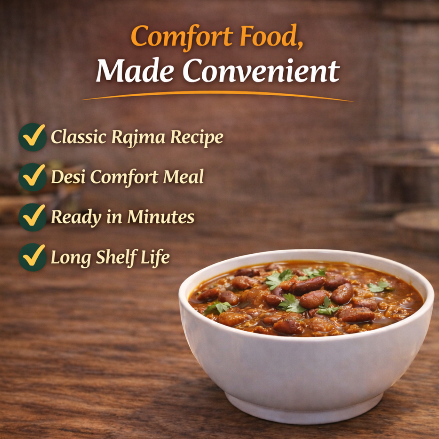 Rajma Masala | Protein-Rich Kidney Bean Curry | Authentic Indian Spices | Ready to Eat | Heat & Serve Meal | Delicious & Nutritious Vegetarian Curry