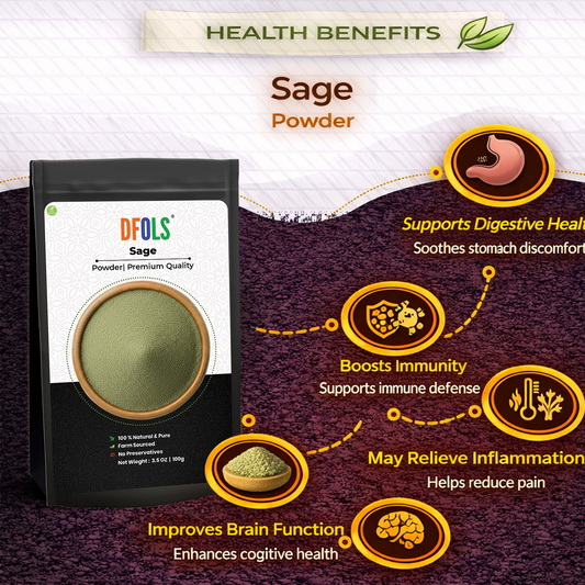 Dfols Sage Powder 100g (3.5oz / 0.22lb) Pure Natural Herb – セージパウダー