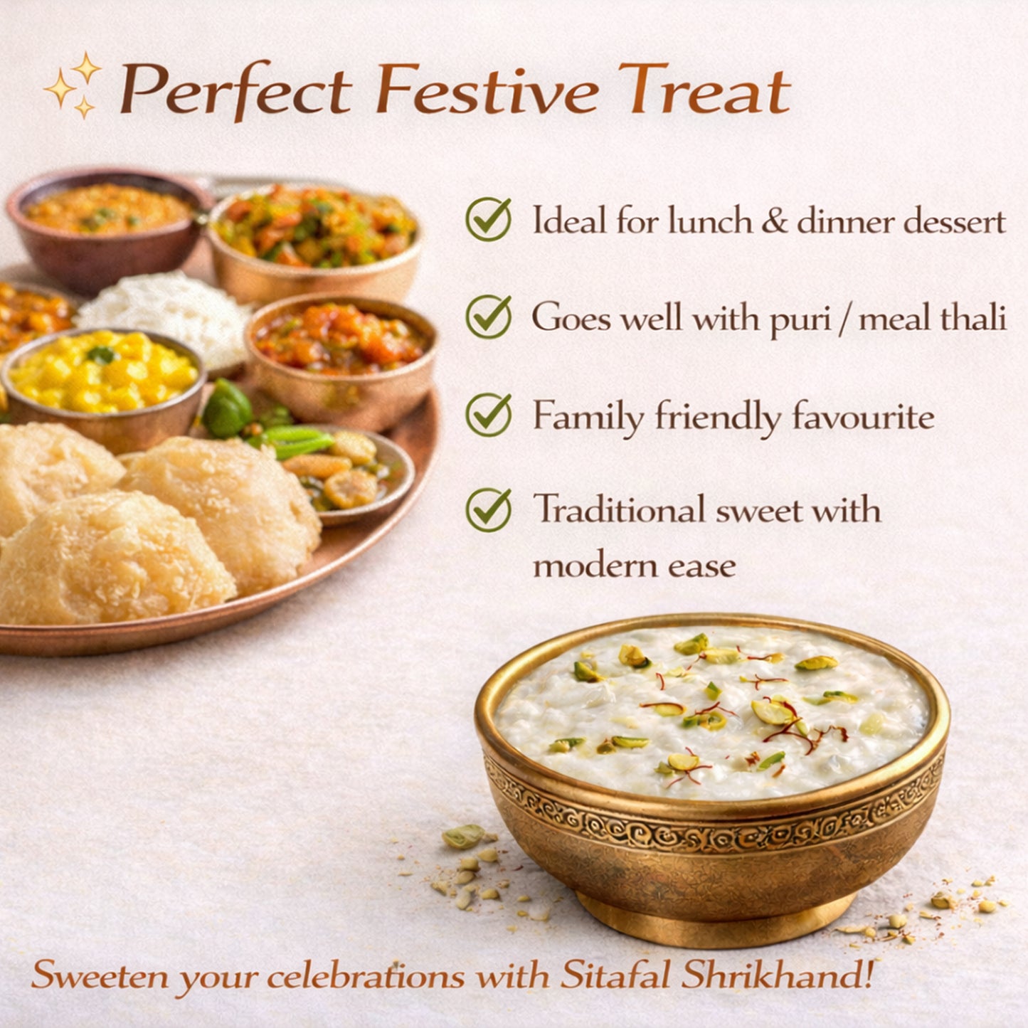 Sitafal Shrikhand | Authentic Indian Sweet Dessert with Real Custard Apple | Rich, Creamy & Ready-to-Eat | Traditional Flavor | Premium Quality Indian Dessert