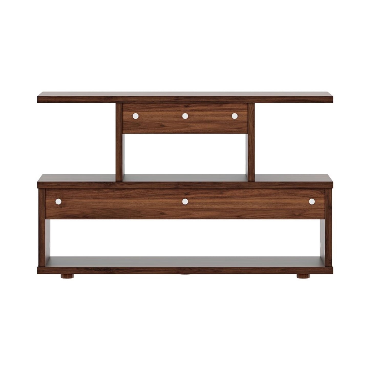 DFOLS Heist Modern Engineered Wood TV Unit with Open Storage Shelves