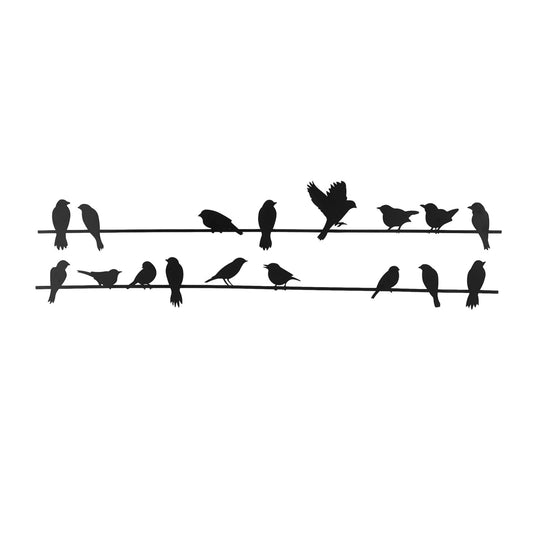 DFOLS Birds on Wire Metal Wall Art – Minimalist Modern Décor