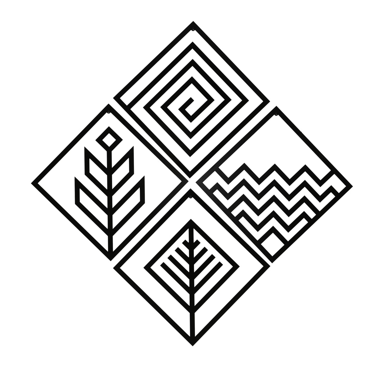 DFOLS Geometric Abstract Metal Wall Art – Modern Minimalist Décor