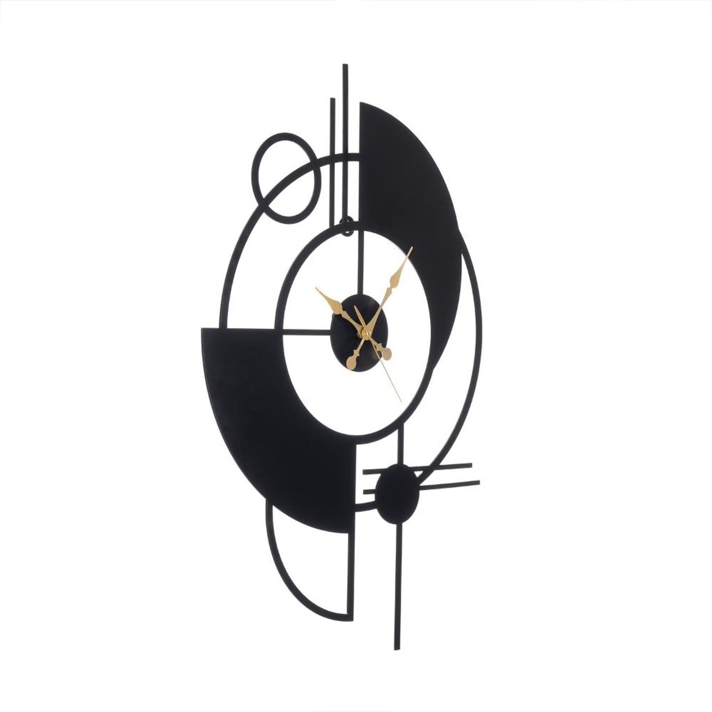 DFOLS Eclipse Abstract Metal Wall Clock – Black 30 Inch