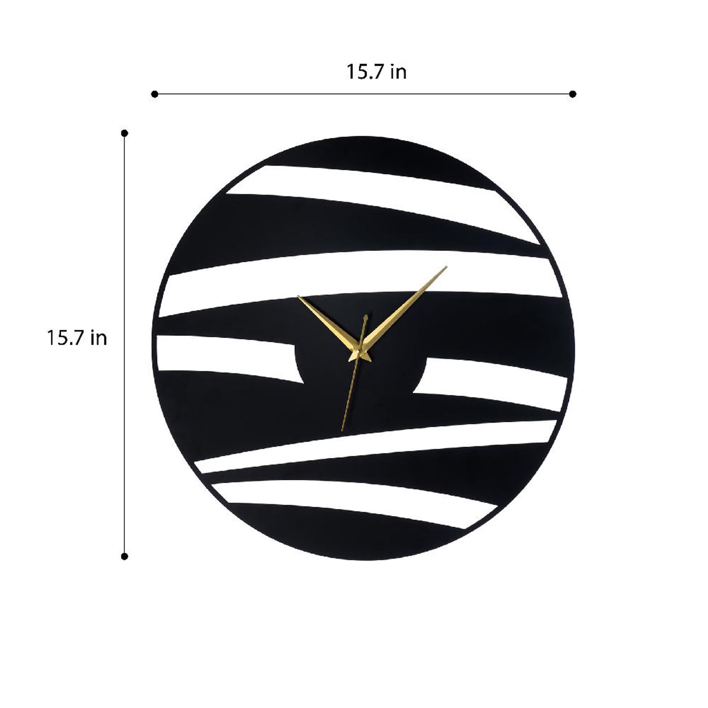 DFOLS Epoch Metal Wall Clock – Abstract Black 16 Inch