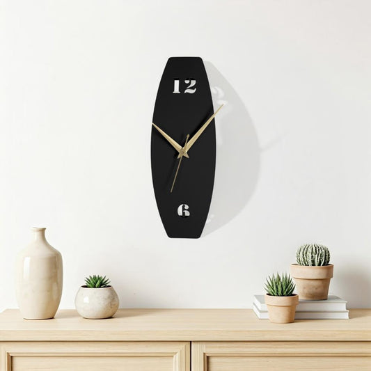 DFOLS Fleur Metal Wall Clock – Minimal Grey 18 Inch