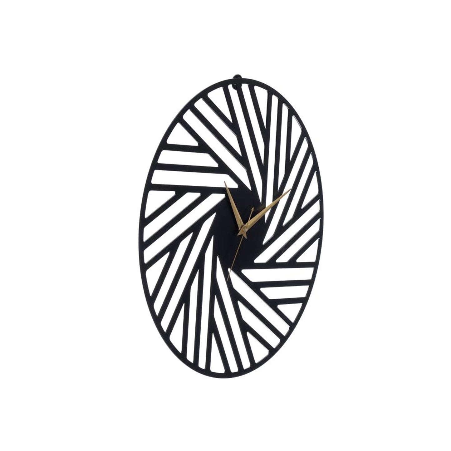 DFOLS Mistral Abstract Metal Wall Clock – Black 16 Inch