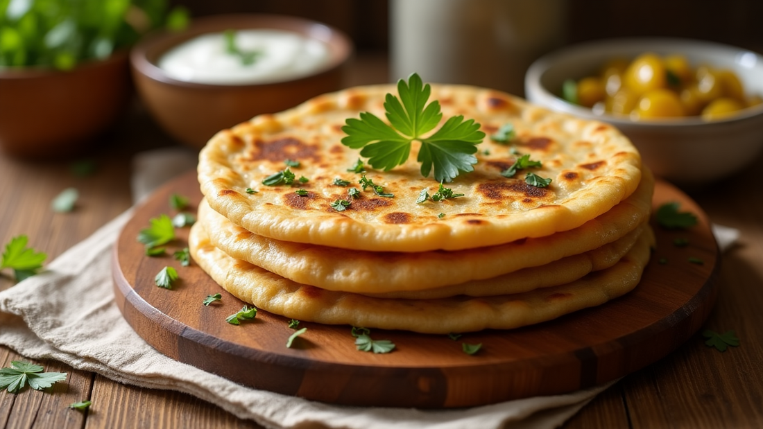 Methi Paratha with Cold-Pressed Oil & Seasonal Pickles