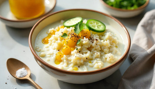 🍚 Cold Yogurt & Pickle Rice – The South Indian Gut Meal