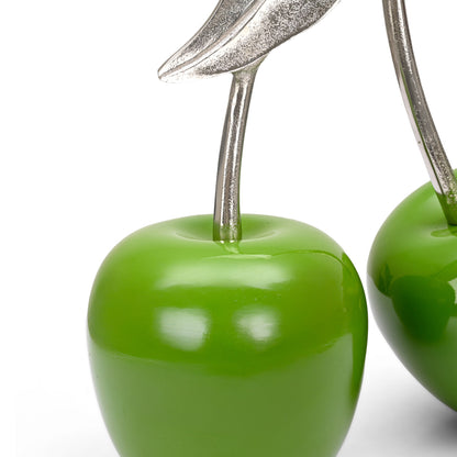 DFOLS Abstract Green Cherry Metal Showpiece – Modern Tabletop Home Décor