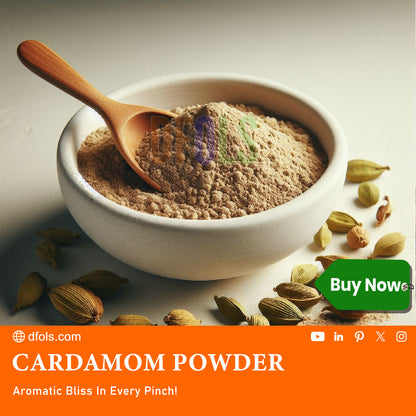 Pure Ground Cardamom Powder | Strong Aroma & Rich Flavor | Ideal for Baking, Sweets, Curries, Chai & More | Fresh Premium Quality Elaichi Spice - DFOLS