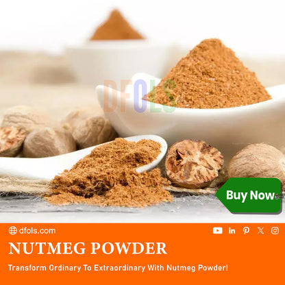 Organic Ground Nutmeg 2.3 oz Jar | Pure, Aromatic & Spicy-Sweet Flavor | USDA Organic | Kosher | Non-GMO | No ETO | Freshly Ground Premium Quality Spice - DFOLS