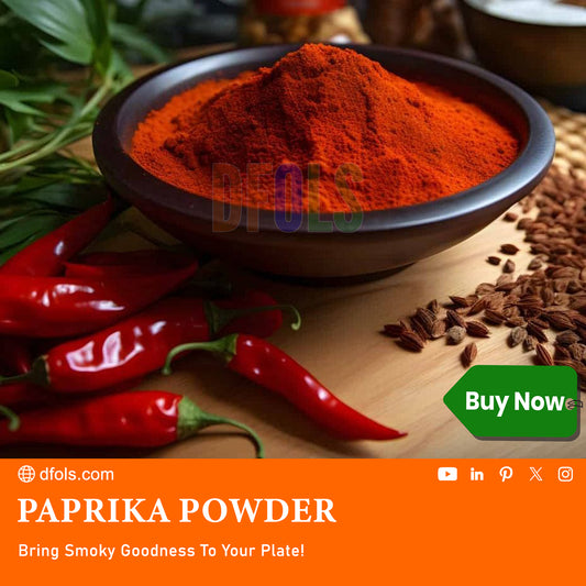 Organic Ground Paprika Powder – 100% Pure, Non-GMO, Kosher, USDA Certified – Sweet & Mild Spice for Cooking, Soups, Chilis, Sauces, Rubs & Seasoning Blends - DFOLS