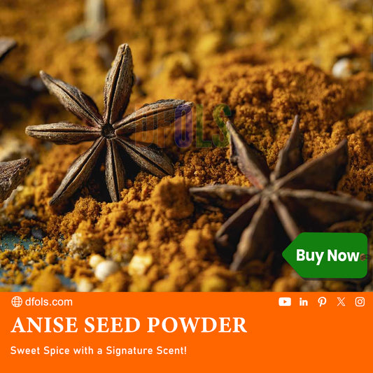 Organic Chinese Star Anise Powder | Pure Sun-Dried Illicium Verum | Anis Estrella / Badian Khatai | Ideal for Cooking, Baking & Tea - DFOLS