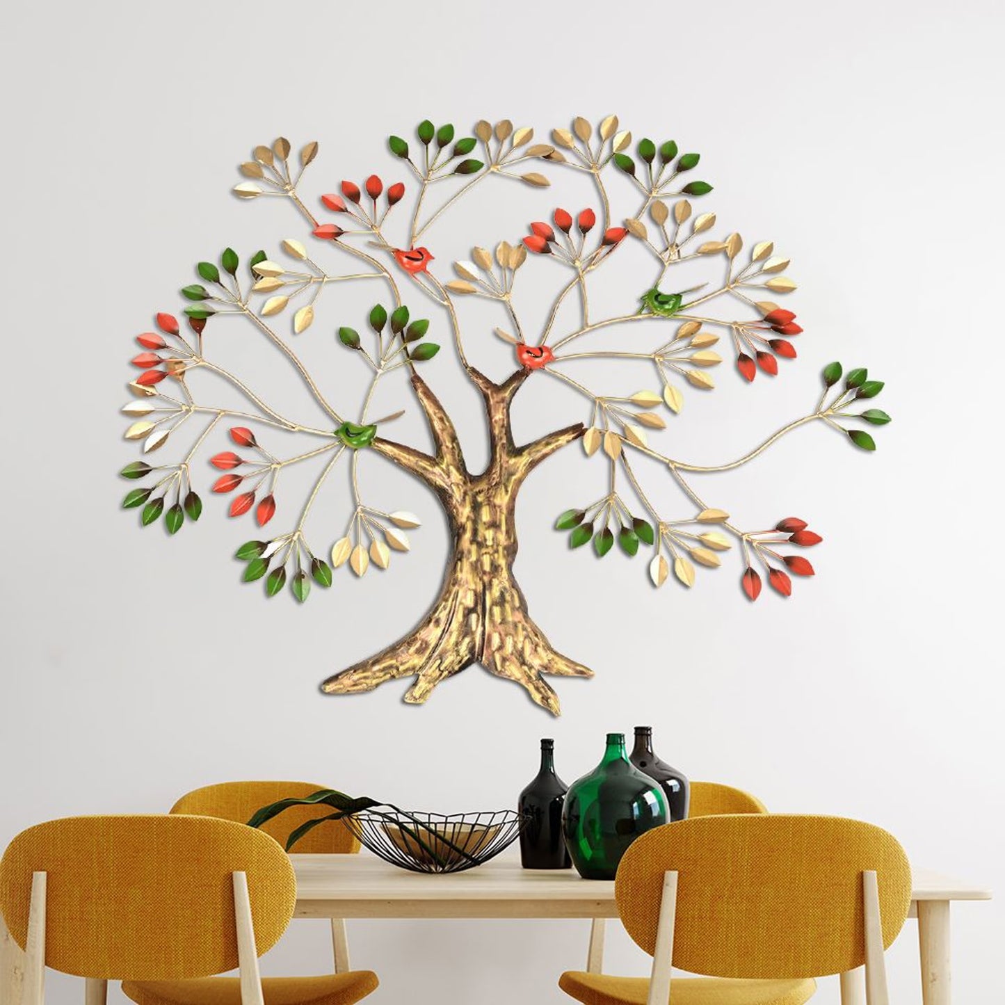 DFOLS Nature Tree Metal Wall Art – Luxury Multicolor Décor