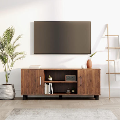 DFOLS Fortnite Modern Engineered Wood TV Unit with Storage Shelves