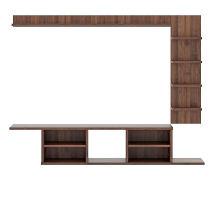 DFOLS Hitch Modern Wall Mounted Engineered Wood TV Unit with Display Shelves