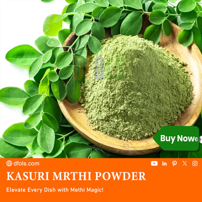 100% organic Kasoori Methi- Natural and Aromatic- Ideal for Mexican, Indian, Mediterranean, Asian Cuisine. Salads - DFOLS