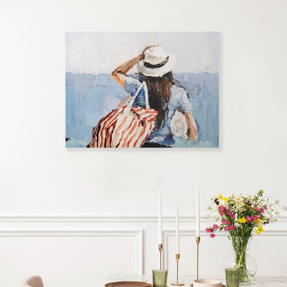 DFOLS Beach Vacation Dreams Canvas Wall Painting – Coastal Abstract Art