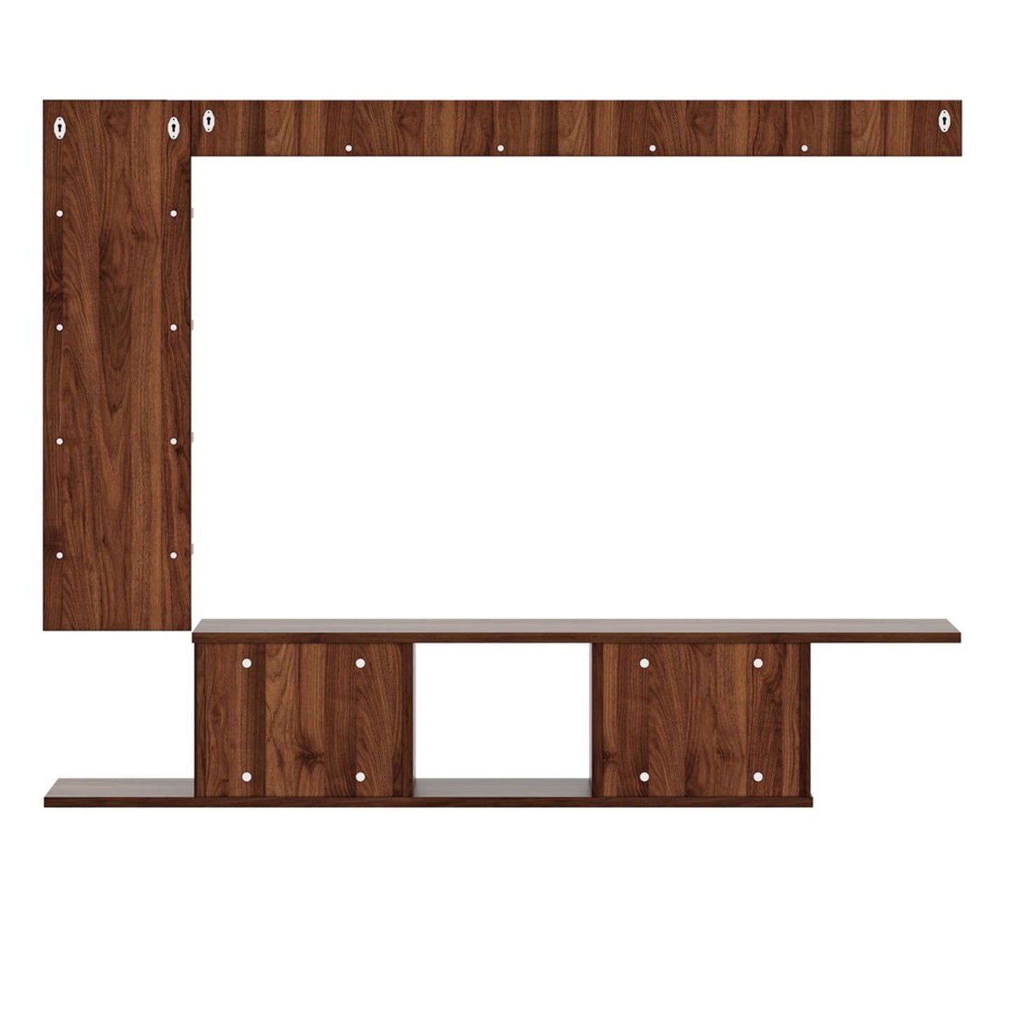 DFOLS Hitch Modern Wall Mounted Engineered Wood TV Unit with Display Shelves