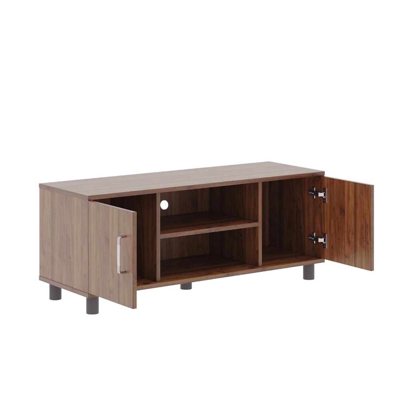 DFOLS Fortnite Modern Engineered Wood TV Unit with Storage Shelves