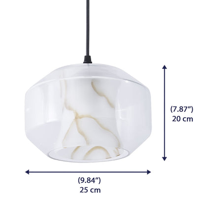 DFOLS Ada Glass Hanging Pendant Light – Modern Clear Finish
