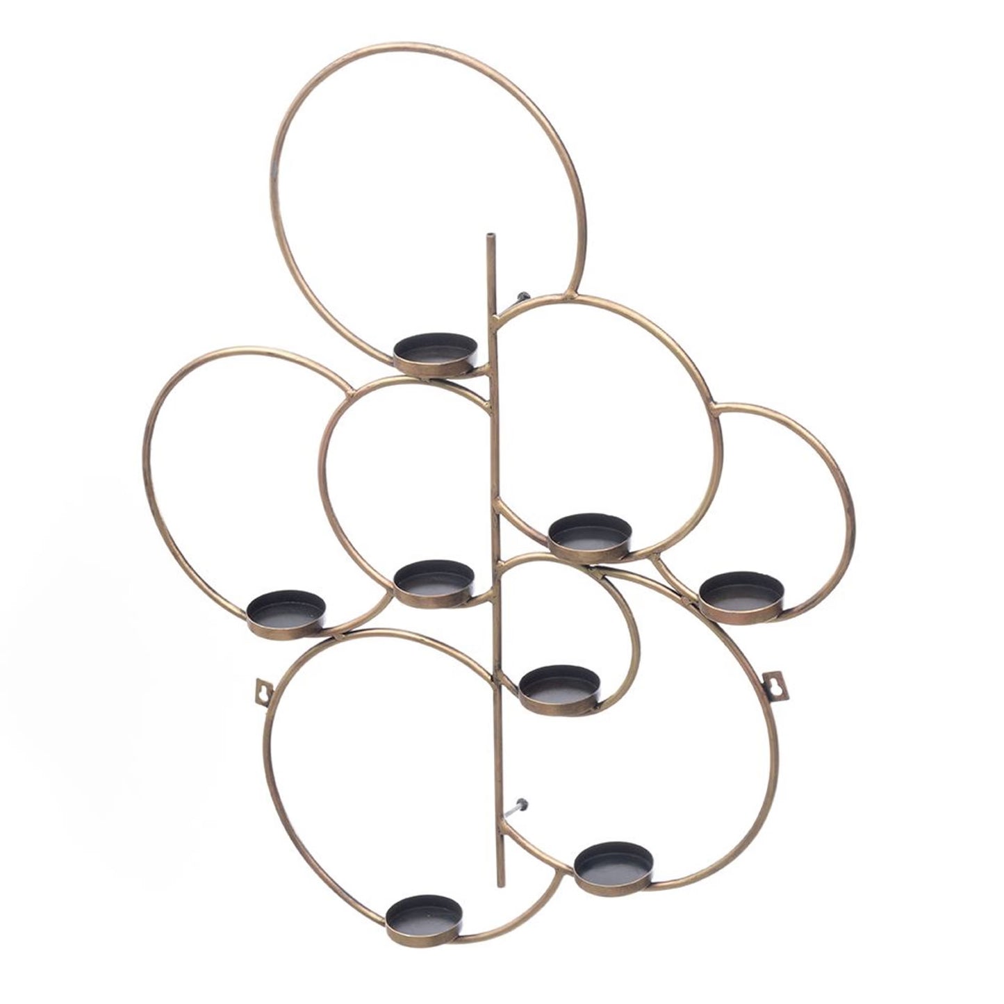 DFOLS Gold Metal Wall Rings Candle Holder – Modern Decorative Wall Accent