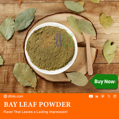 Premium Bay Leaf Powder | Rich Aroma & Flavor | Ideal for Curries, Stews, Soups, Biryani & Rice Preparations | Made from High-Quality Bay Leaves - DFOLS