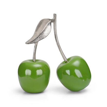 DFOLS Abstract Green Cherry Metal Showpiece – Modern Tabletop Home Décor