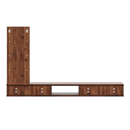 DFOLS Expo Floating Engineered Wood TV Unit with Display Shelves