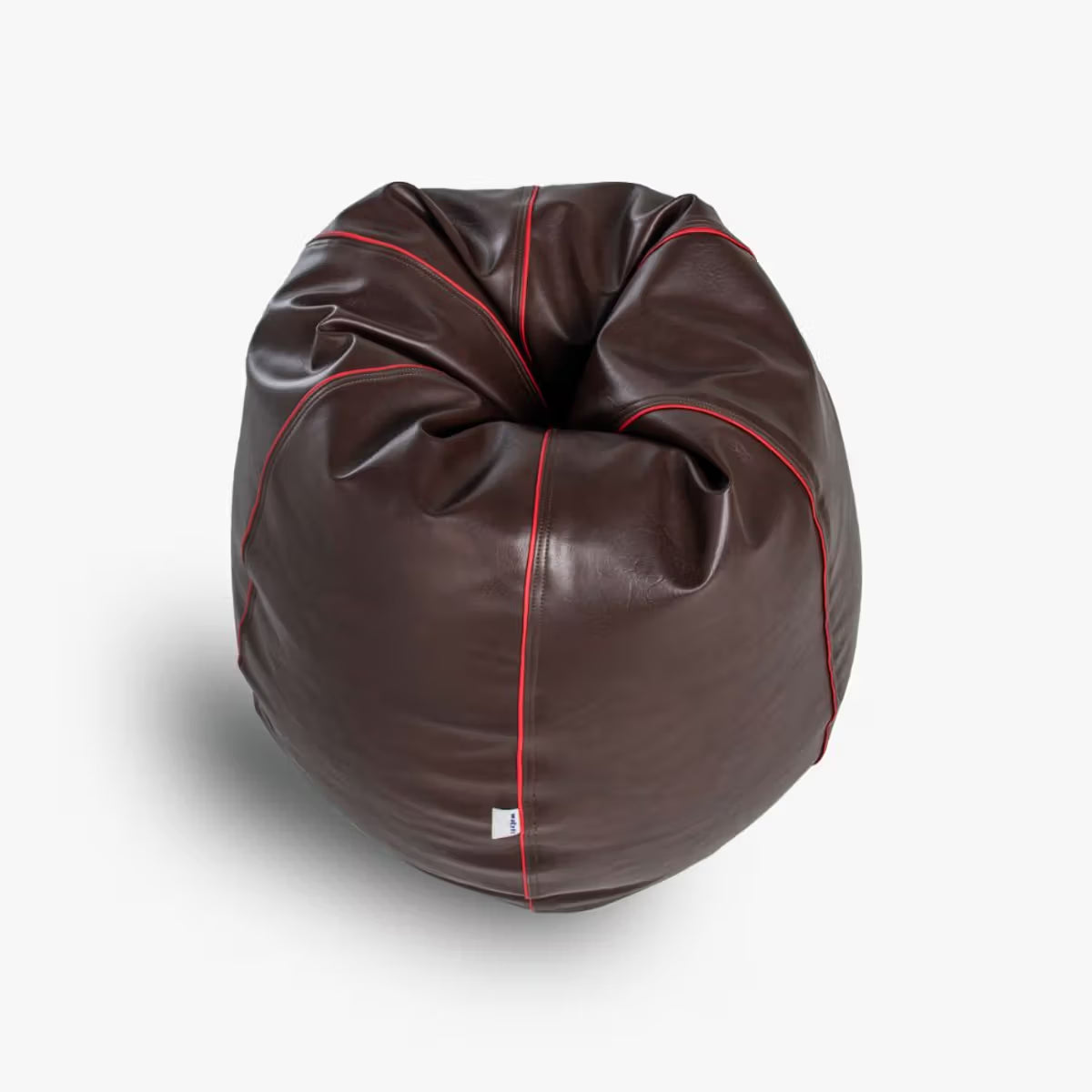 DFOLS Premium Leatherette Bean Bag Chair XXL with Red Piping