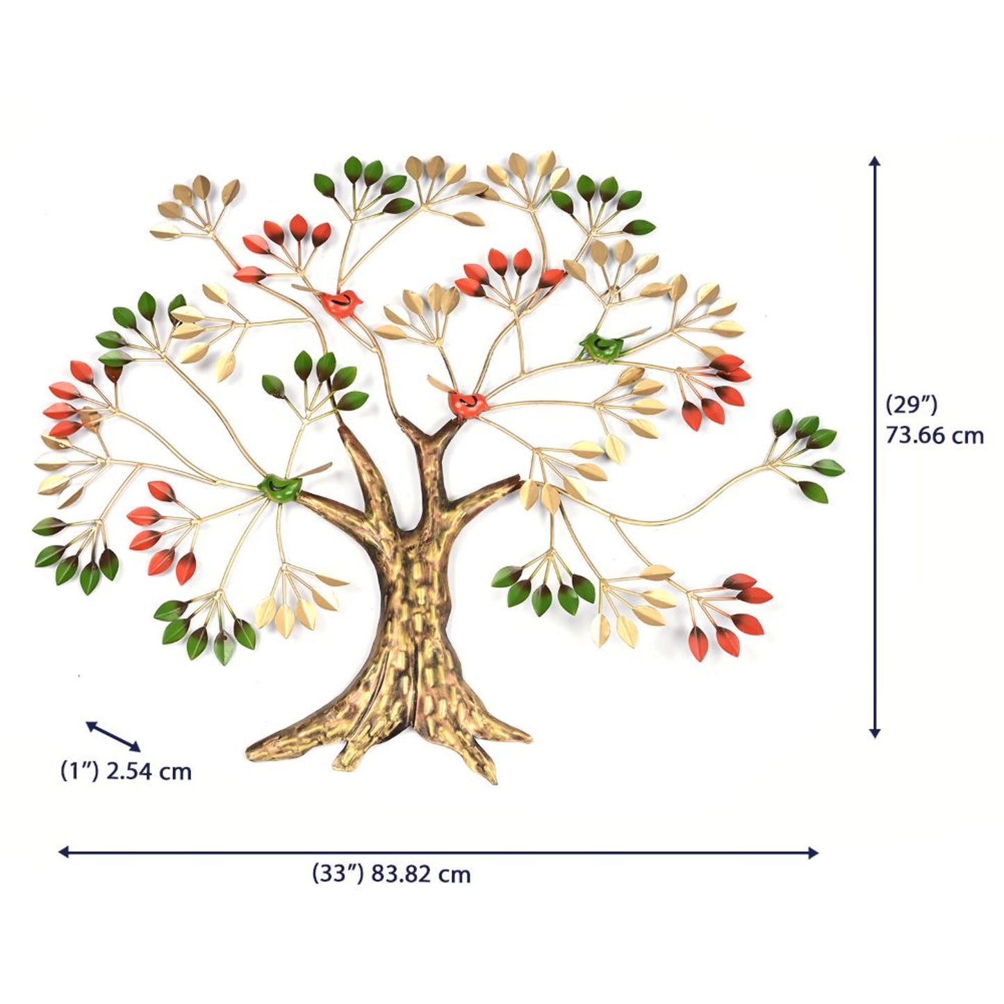 DFOLS Nature Tree Metal Wall Art – Luxury Multicolor Décor