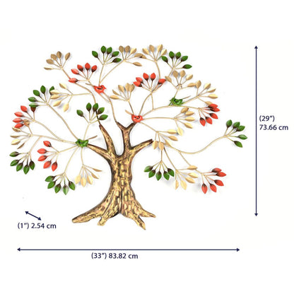 DFOLS Nature Tree Metal Wall Art – Luxury Multicolor Décor