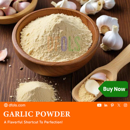 Garlic Powder | Pure & Flavorful Ground Spice for Cooking | Enhances Curries, Stews, Sauces, Marinades, Snacks & Seasoning | Aromatic, Fine Texture, Kitchen Essentia - DFOLS