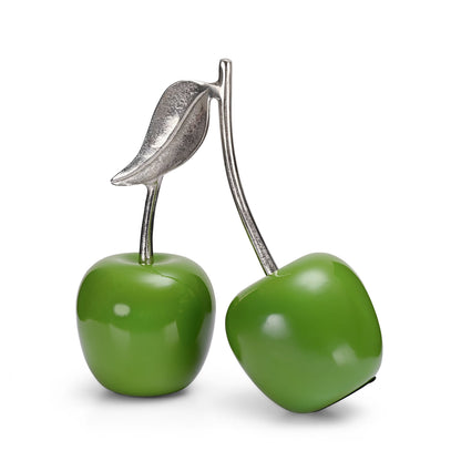DFOLS Abstract Green Cherry Metal Showpiece – Modern Tabletop Home Décor