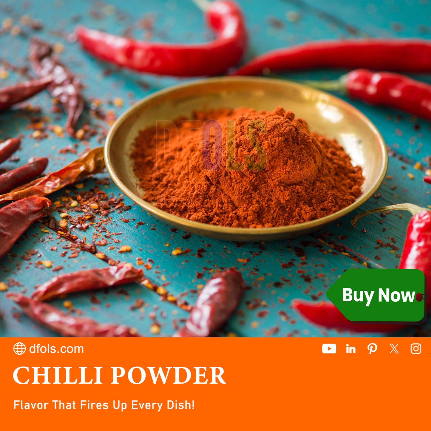Chili Powder – Aromatic & Spicy Ground Red Chili | Adds Heat to Curries, Soups, Sauces, Marinades & Gravy Dishes | Perfect for Cooking, Seasoning, Blending & Everyday Kitchen Use