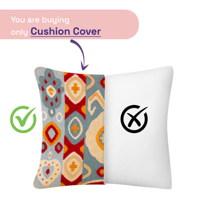DFOLS Eternal Bloom Embroidered Cushion Cover – Yellow Floral