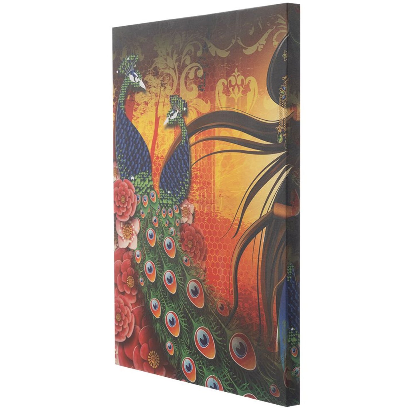 DFOLS Krishna in Vrindavan 3 Panel Canvas Wall Painting – Spiritual Indian Art