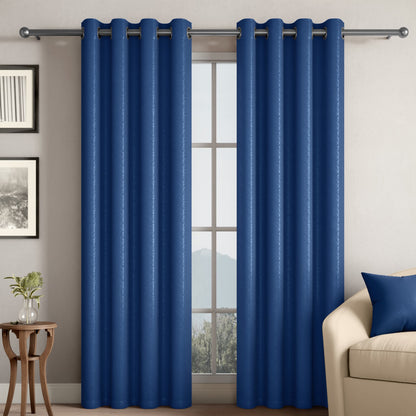 DFOLS Diamond Taupe Jacquard Room Darkening Curtains – Elegant Textured Curtain Set