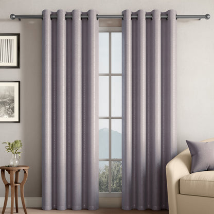 DFOLS Diamond Taupe Jacquard Room Darkening Curtains – Elegant Textured Curtain Set