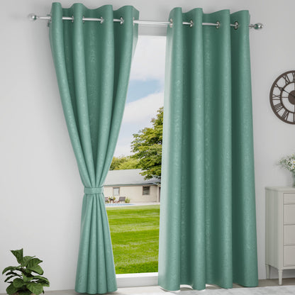 DFOLS Barkana Blackout Curtains – Premium Blue Door Curtain Set