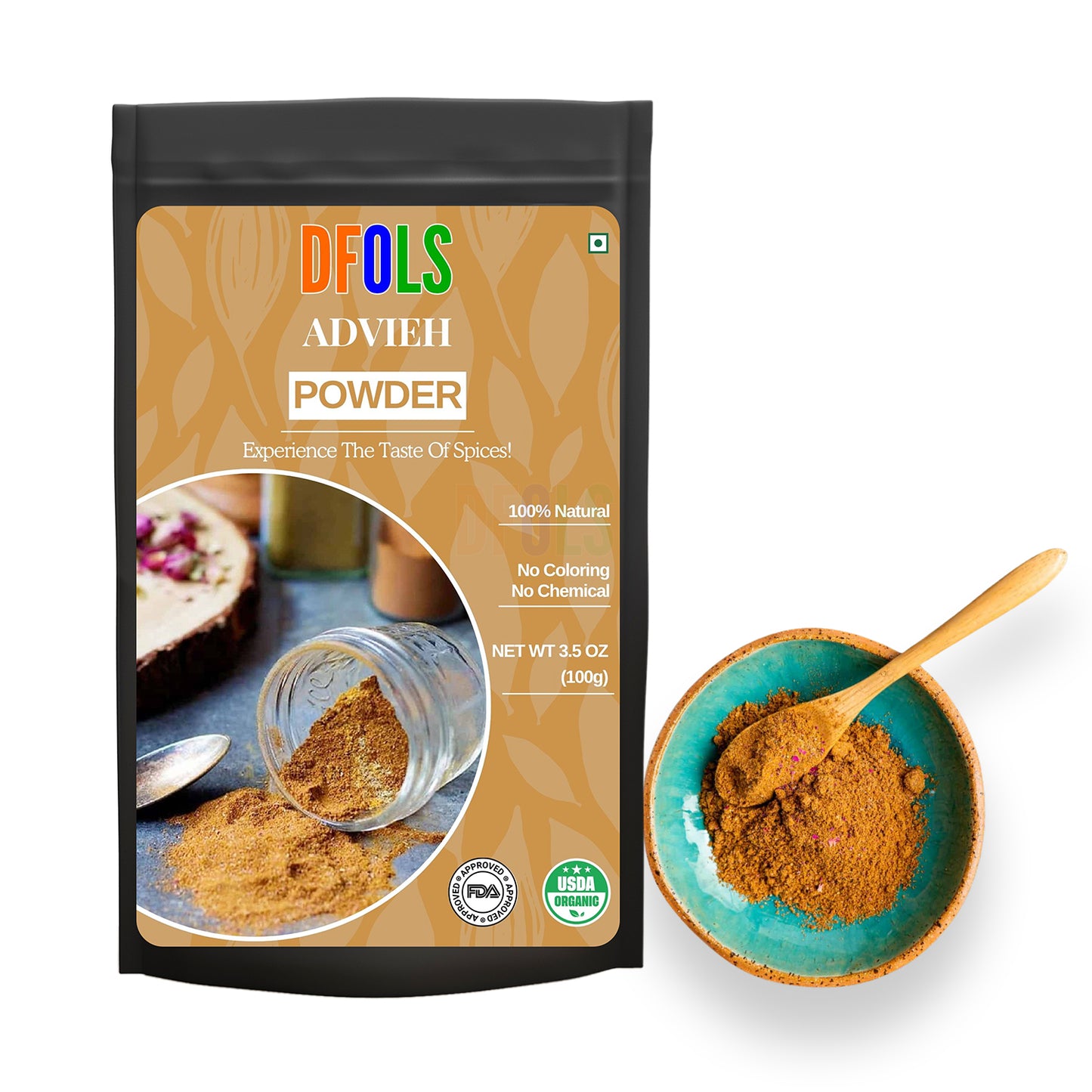 Advieh Seasoning – Premium Persian Spice Blend | Aromatic, Floral & Sweet Flavor | Authentic Middle Eastern Mix for Rice, Stews, Soups, Kebabs & Home Cooking - DFOLS