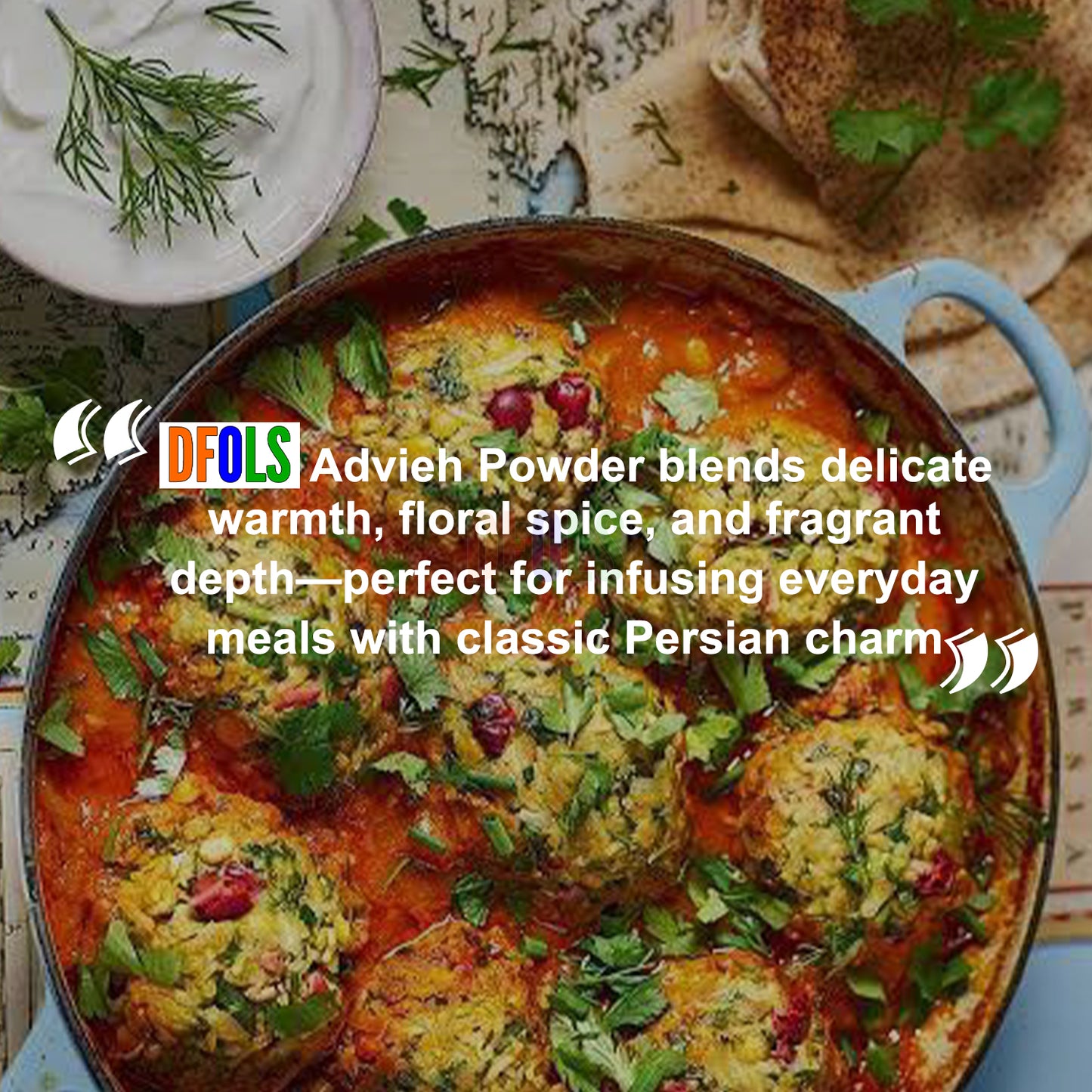 Advieh Seasoning – Premium Persian Spice Blend | Aromatic, Floral & Sweet Flavor | Authentic Middle Eastern Mix for Rice, Stews, Soups, Kebabs & Home Cooking - DFOLS