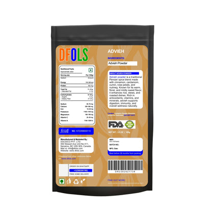 Advieh Seasoning – Premium Persian Spice Blend | Aromatic, Floral & Sweet Flavor | Authentic Middle Eastern Mix for Rice, Stews, Soups, Kebabs & Home Cooking - DFOLS